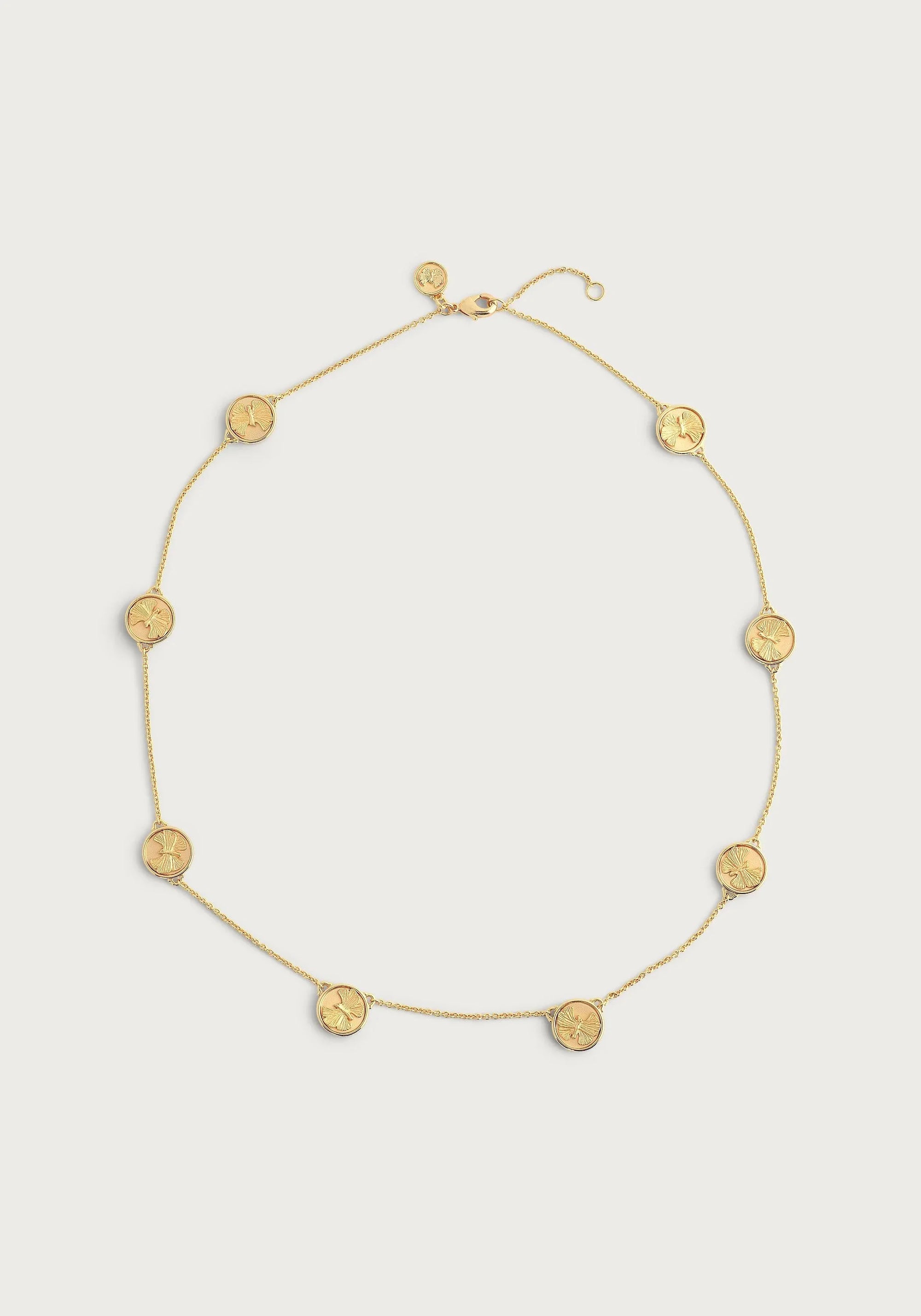Butterfly Coin Stationary Necklace - Anabel Aram
