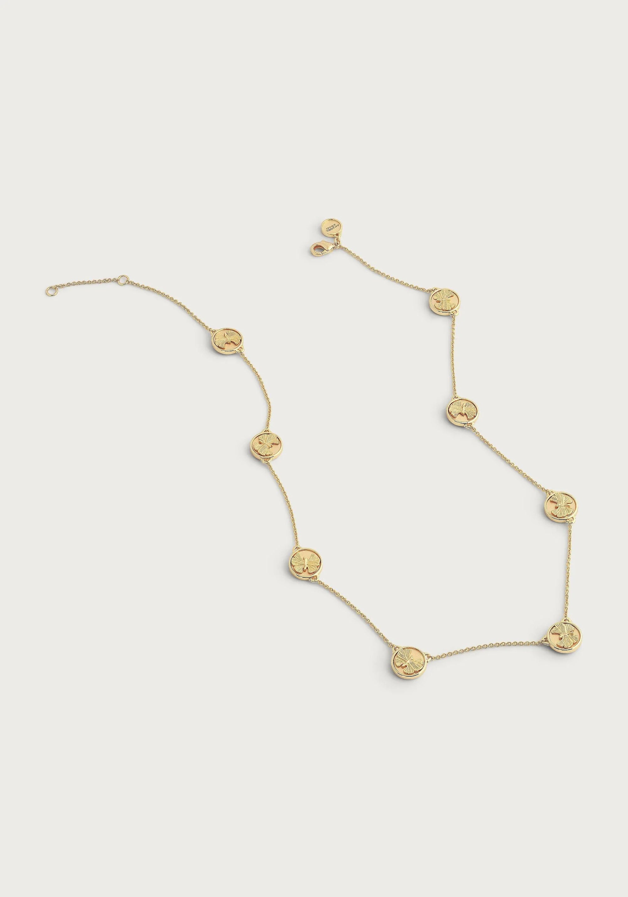 Butterfly Coin Stationary Necklace - Anabel Aram
