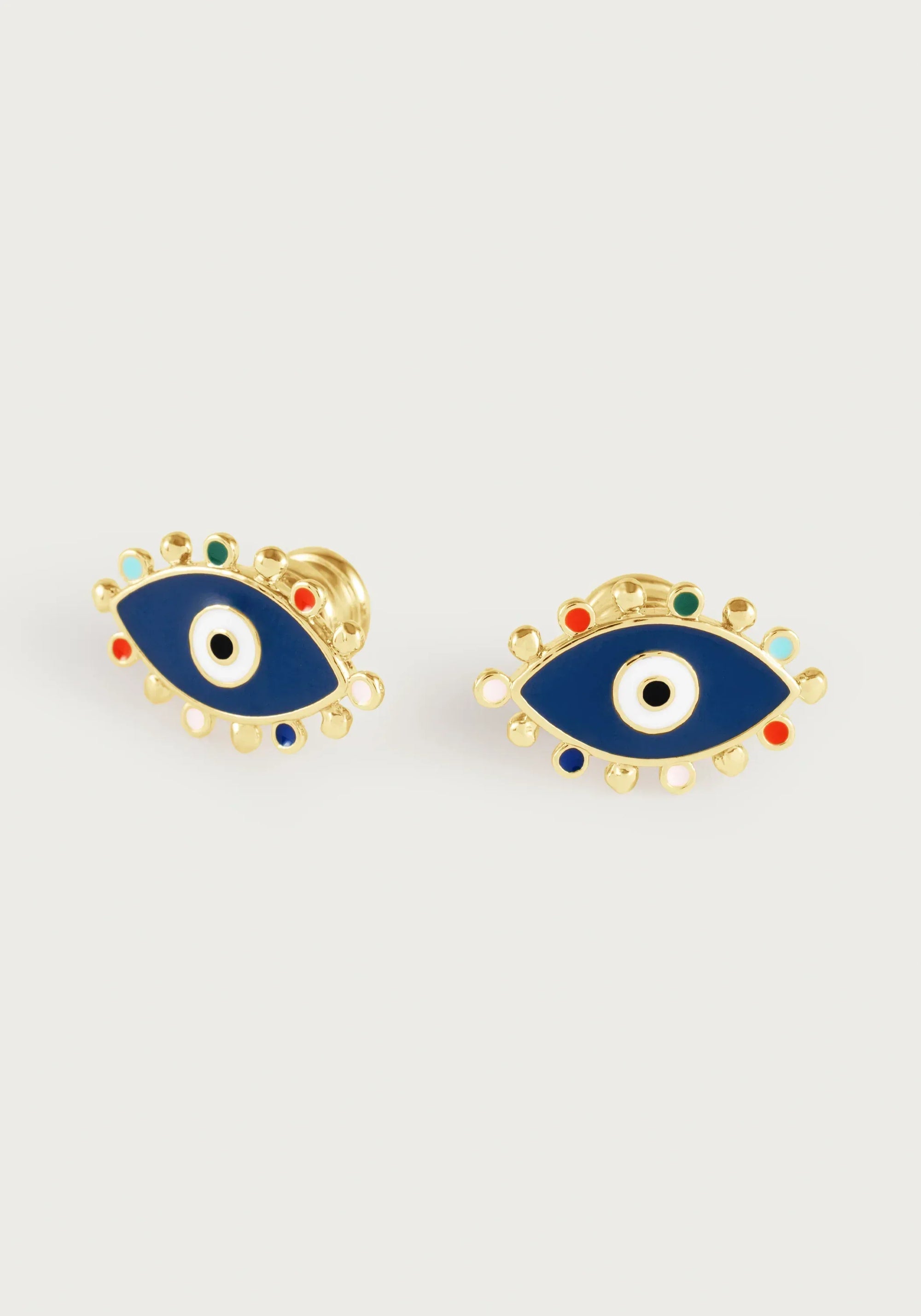 Milos Evil Eye Stud Earrings