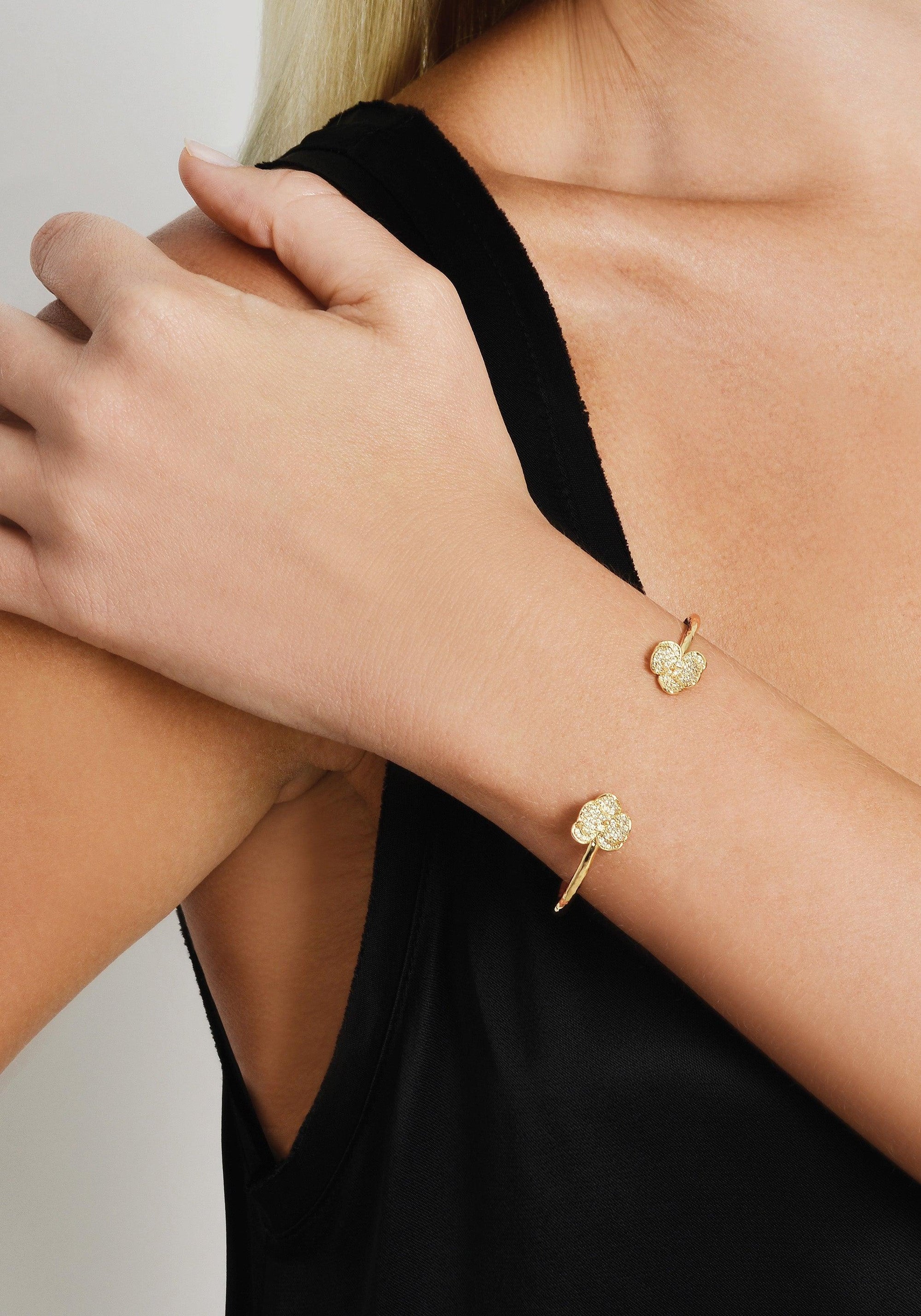 Orchid Pave Bangle - Anabel Aram