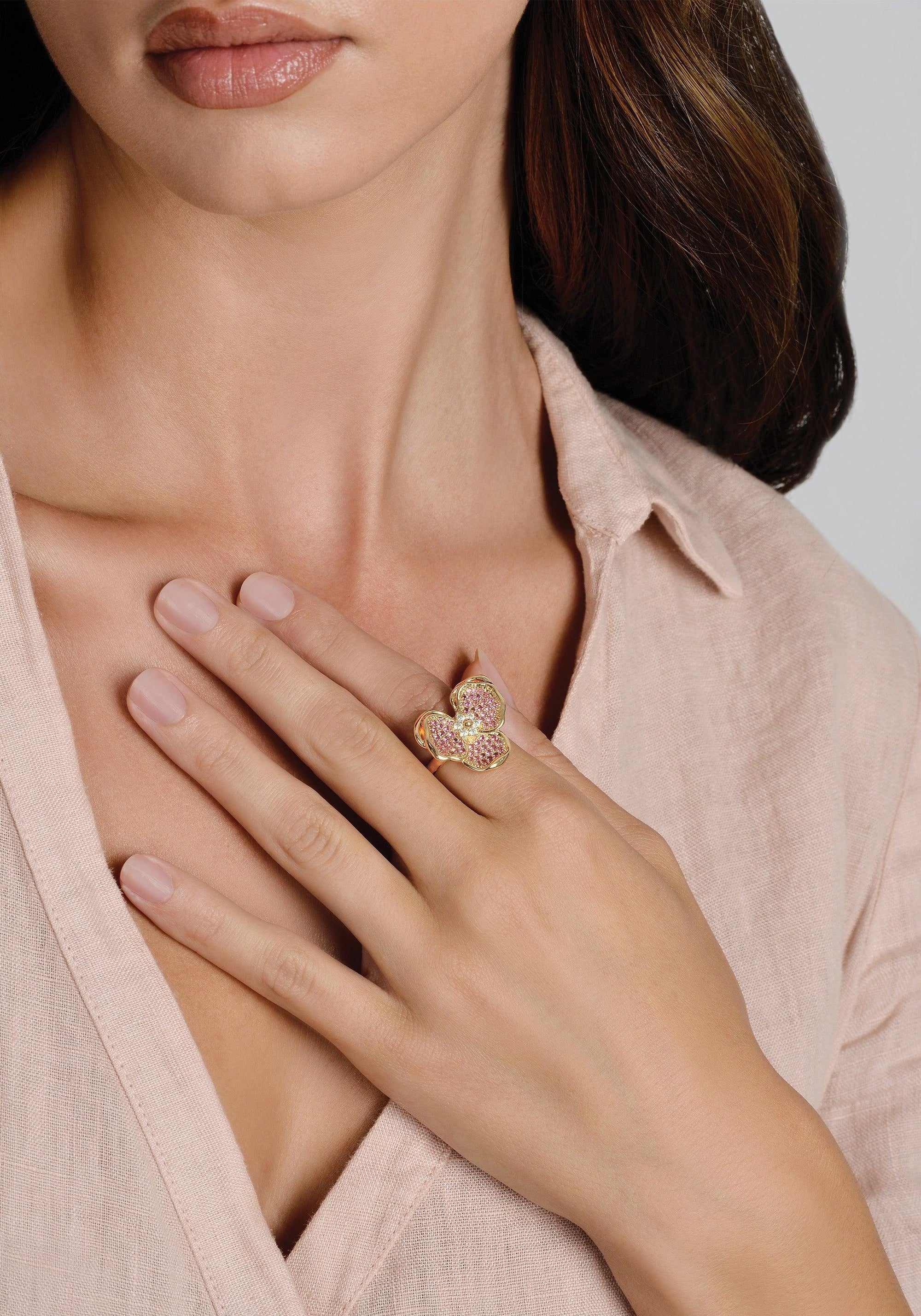 Orchid Pave Ring - Anabel Aram