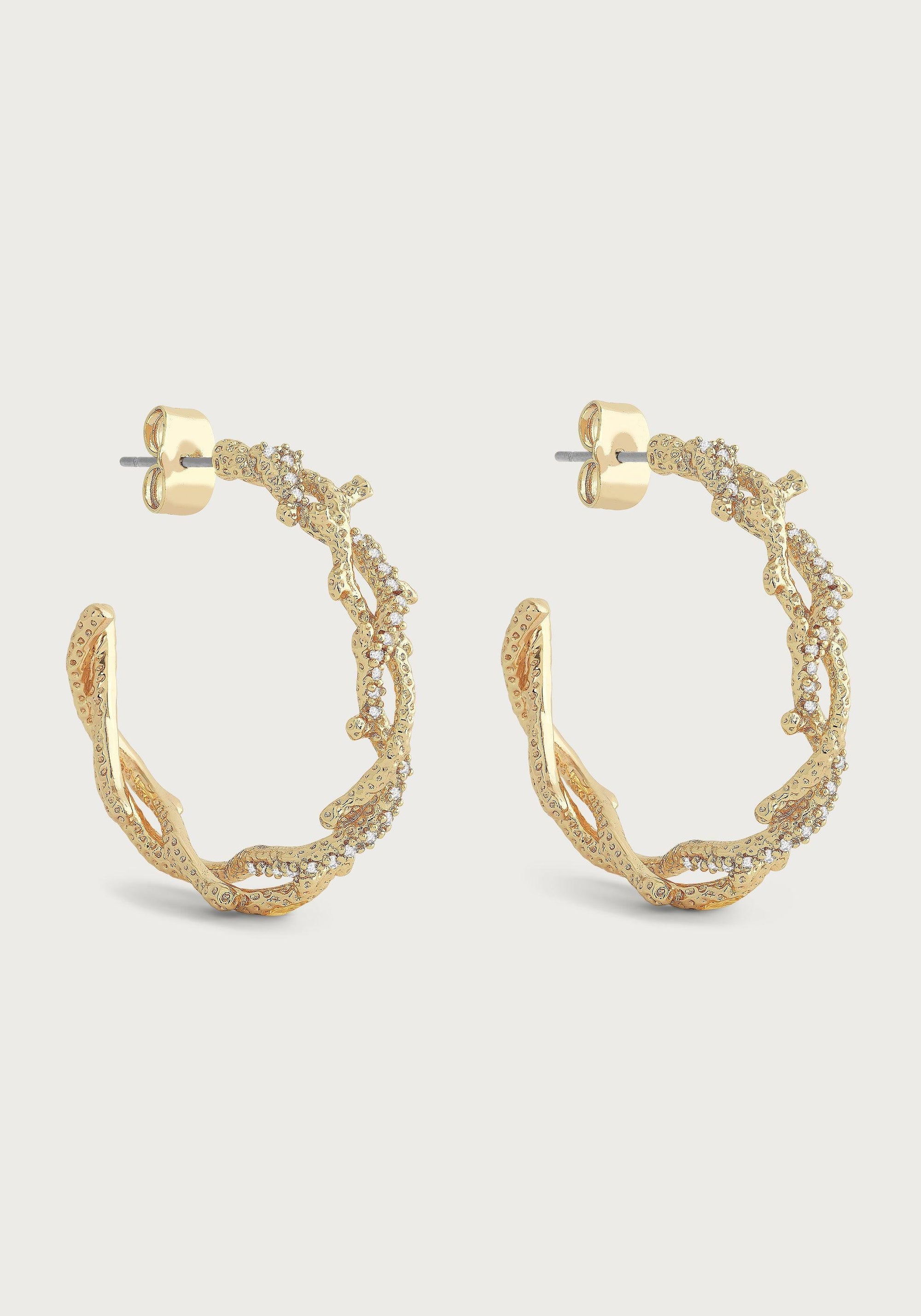 Coral Hoop Earrings - Anabel Aram