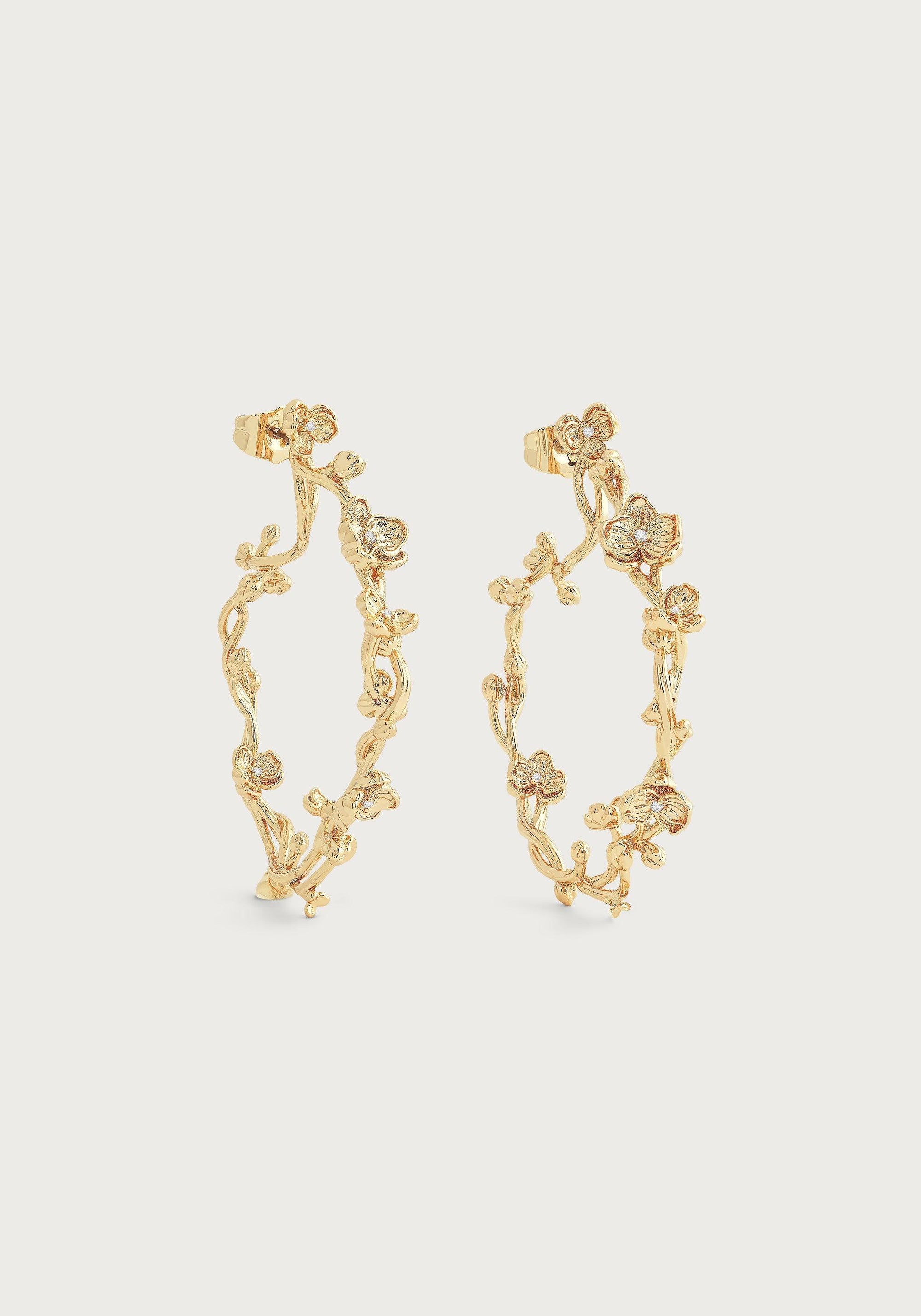 Orchid Hoop Earrings - Anabel Aram