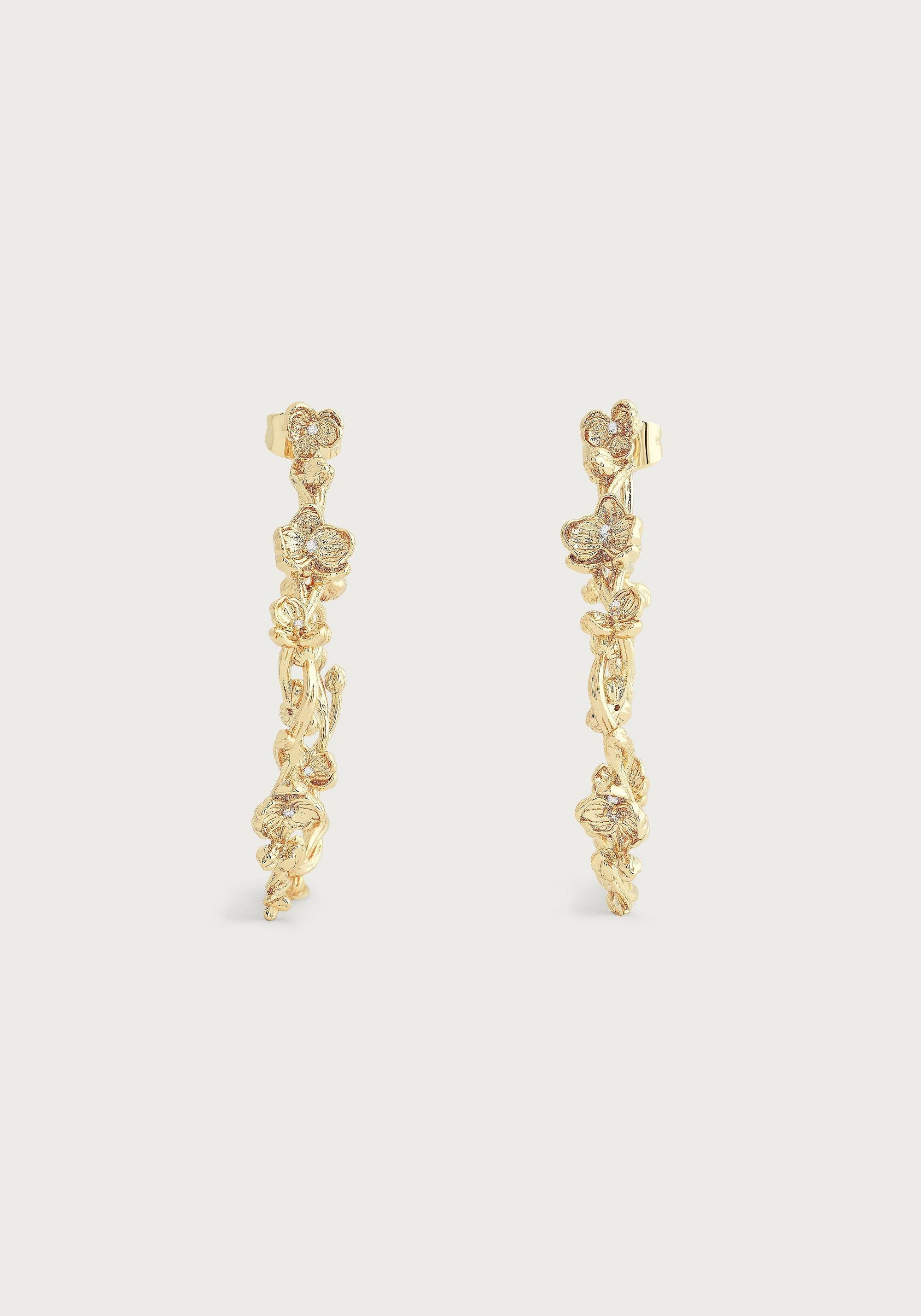 Orchid Hoop Earrings - Anabel Aram
