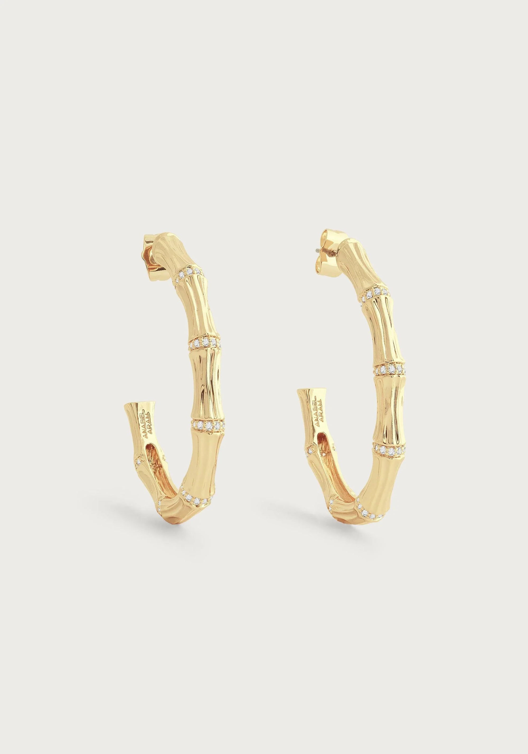Bamboo Single Hoop Earrings - Anabel Aram