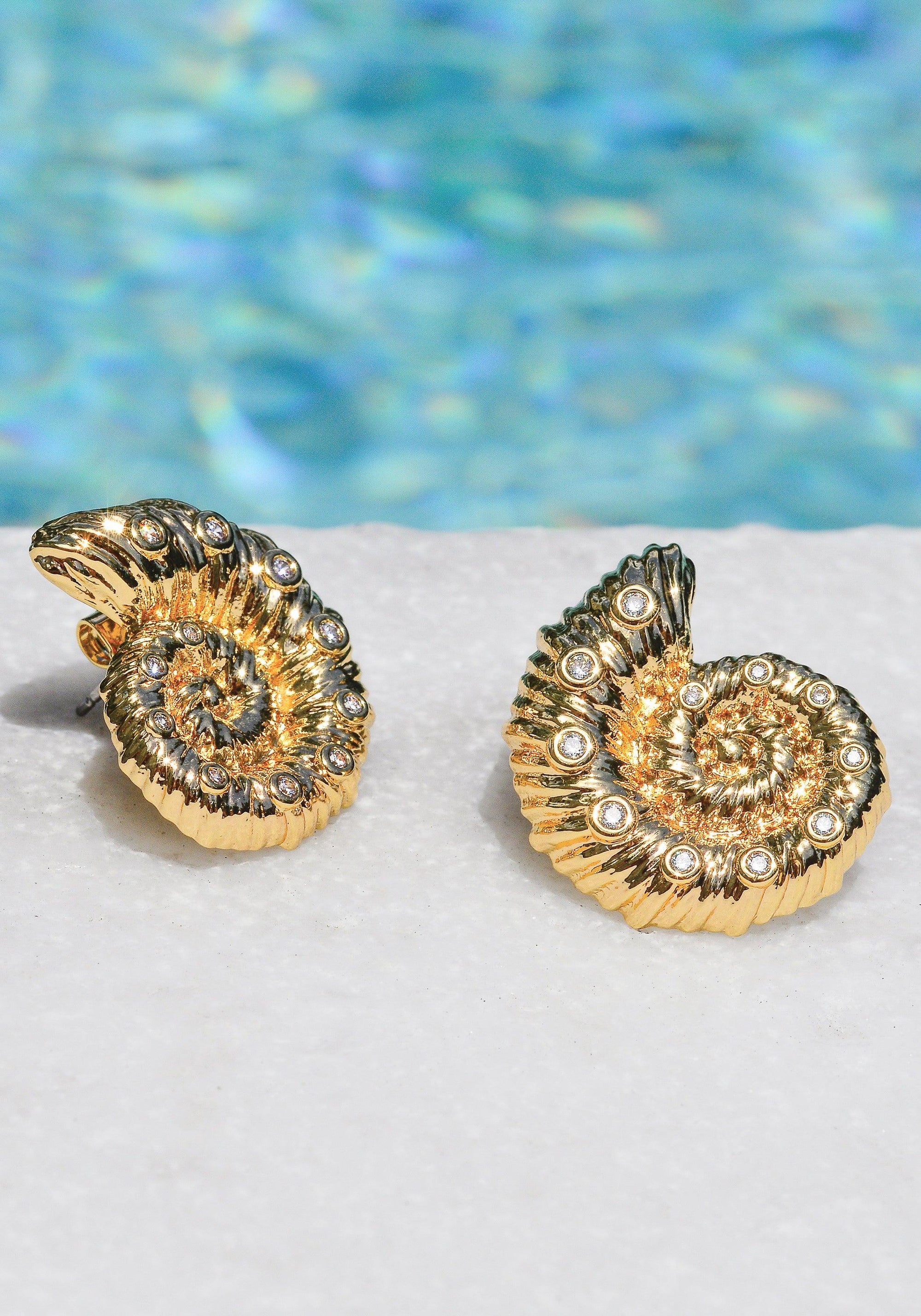 Shell Stud Earrings - Anabel Aram