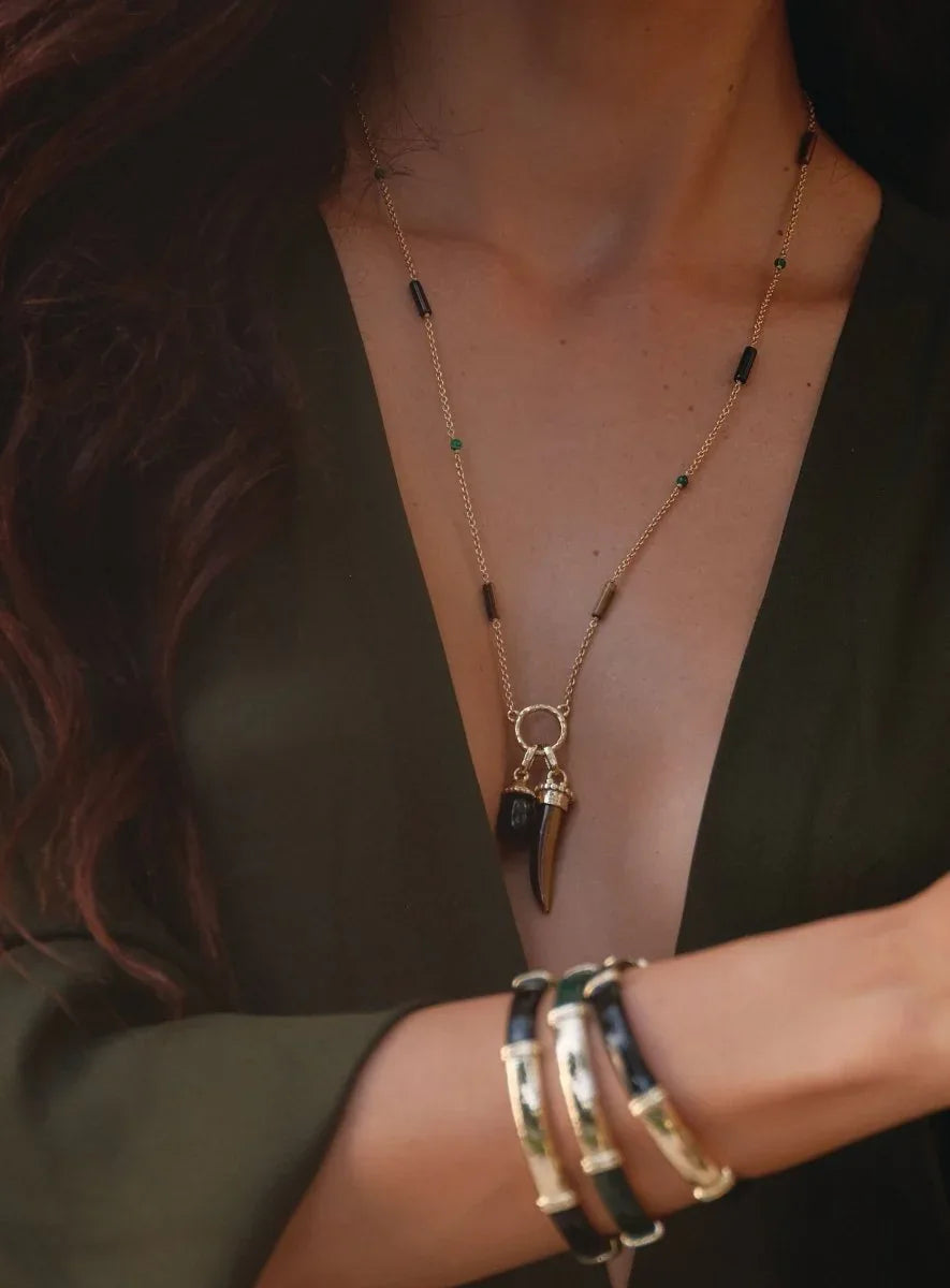 Forza Long Chain Necklace, Multi - Anabel Aram
